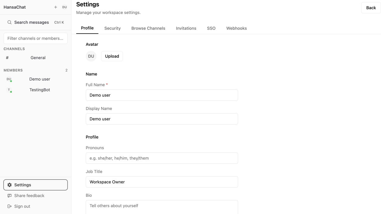 Open SSO from Settings