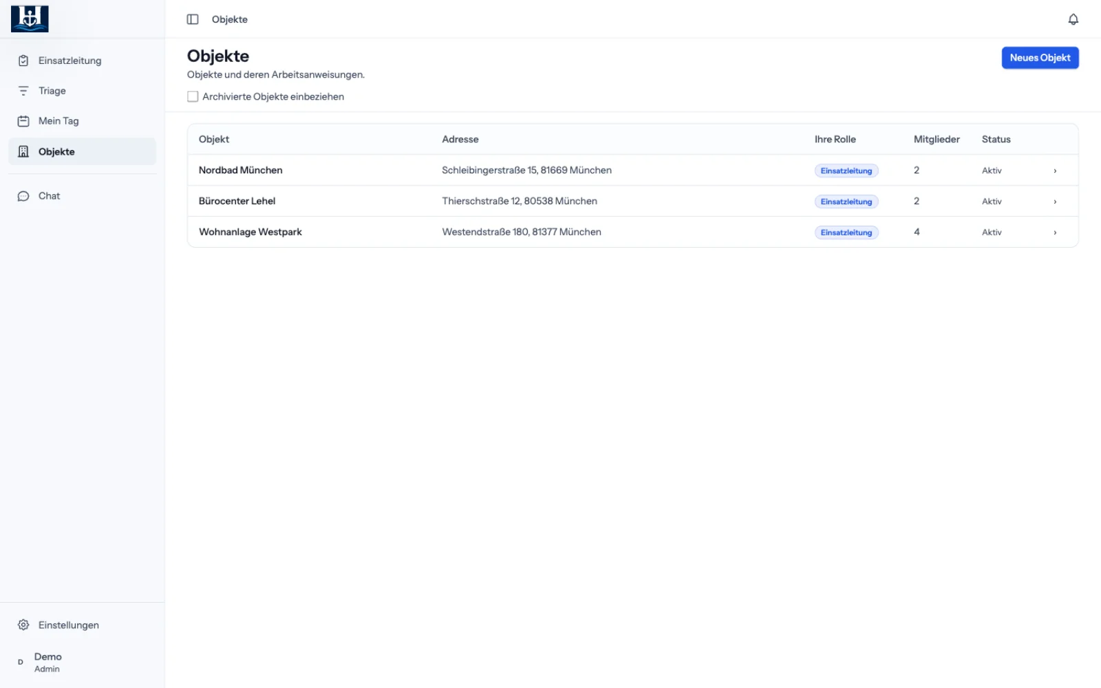 Sites and instructions